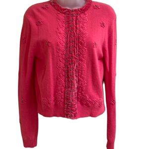 Cabi, Womens size M, Bright Pink Magenta cardigan sweater